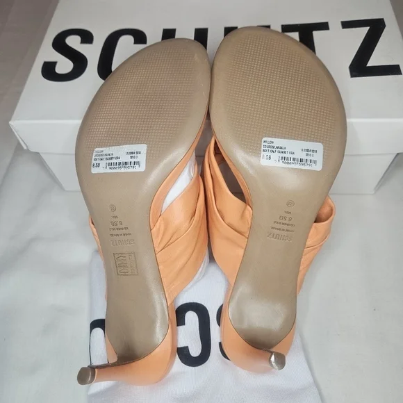 Schutz Willow Sandal In Sunset Orange NIB sz 8.5B Retail $128 Hard To Find - Picture 3 of 4